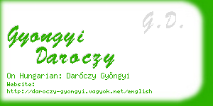 gyongyi daroczy business card